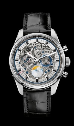 Zenith El Primero Chronomaster Grande Date Full Open Stainless Steel / Alligator