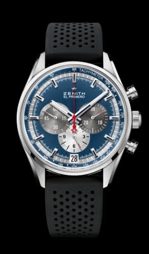 Zenith El Primero Chronomaster 42 Stainless Steel / Blue / Rubber