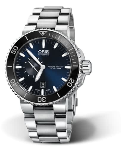 Oris Aquis Small Seconds Date 46 Stainless Steel / Blue / Bracelet