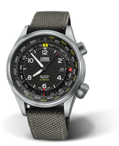 Oris Big Crown ProPilot Altimeter Meter / Grey Textile