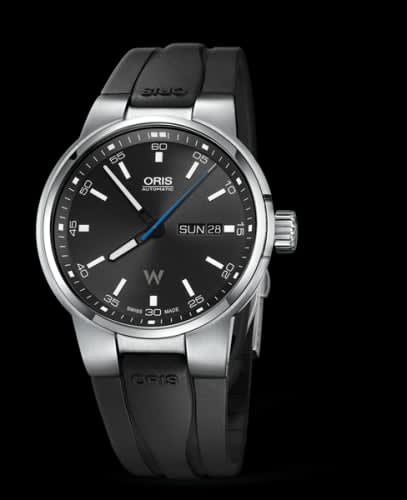 Oris Williams Day Date 42 Stainless Steel / Black / Rubber
