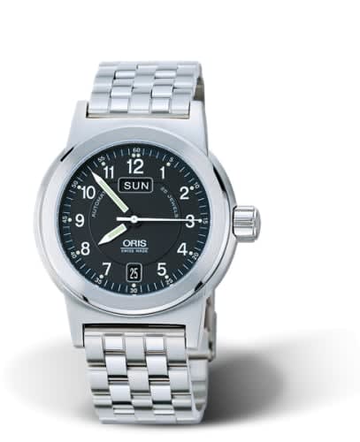 Oris BC3 Day Date 40 Stainless Steel / Black / Bracelet