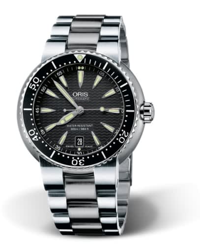 Oris Divers Date Stainless Steel / Black / Bracelet