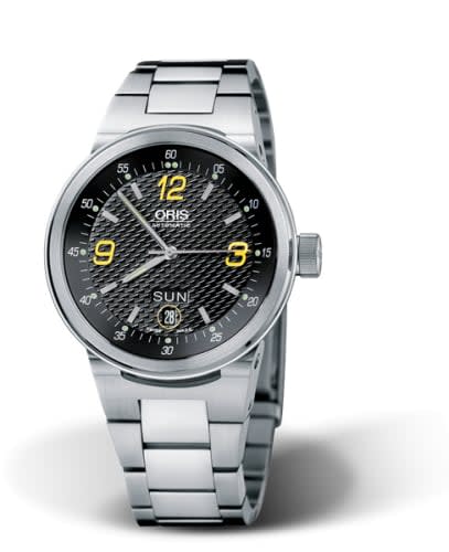 Oris WilliamsF1 Team Day Date 40.5 Stainless Steel / Black - Yellow / Bracelet
