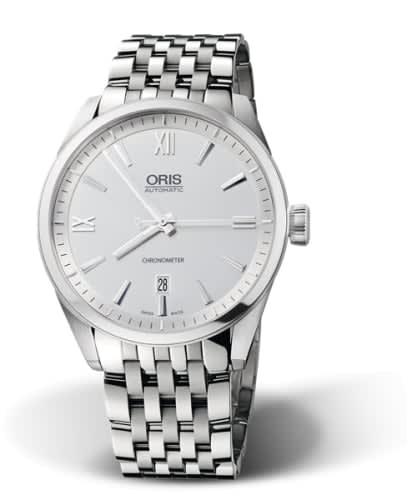 Oris Artix Chronometer Date Stainless Steel / Silver / Bracelet