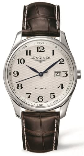 Longines Master Collection 42 Date Stainless Steel / Silver-Arabic / Alligator