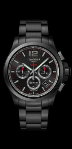 Longines Conquest V.H.P. Chronograph 42 PVD / Black / Bracelet