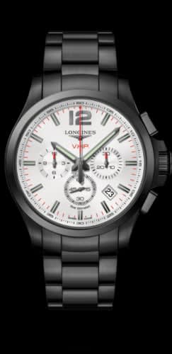 Longines Conquest V.H.P. Chronograph 44 PVD / Silver / Bracelet