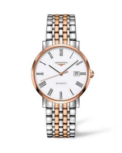 Longines Elegant Collection Automatic 9 Stainless Steel / Red Gold / White