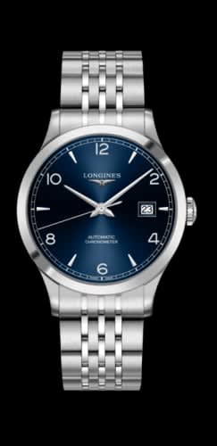 Longines Record 40mm Stainless Steel / Blue-Arabic / Bracelet