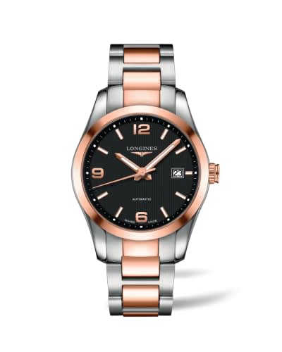 Longines Conquest Classic Automatic 40 Stainless Steel / Red Gold / Black