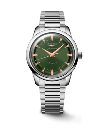 Longines Conquest Heritage 40 Stainless Steel / Green / Bracelet