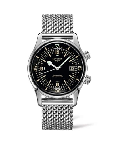 Longines Legend Diver Date Stainless Steel / Black / Milanese