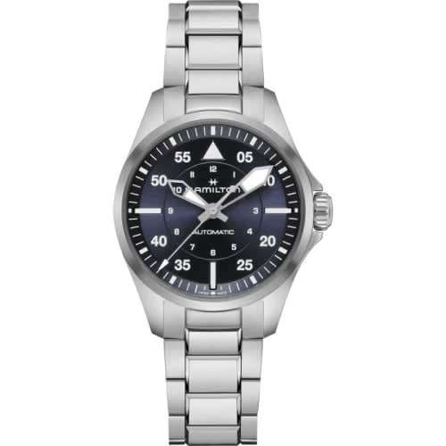 Hamilton Khaki Aviation Pilot Auto 36 Stainless Steel / Blue / Bracelet