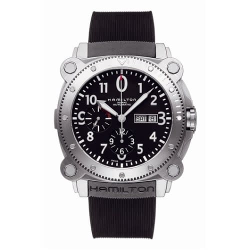 Hamilton Khaki Navy BeLOWZERO Auto Chrono Stainless Steel / Black / Rubber