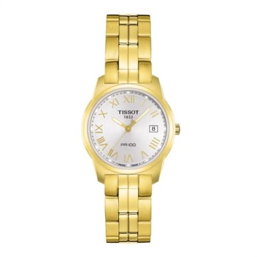 Tissot PR 100 Quartz 24.5 Yellow Gold PVD / Silver / Bracelet