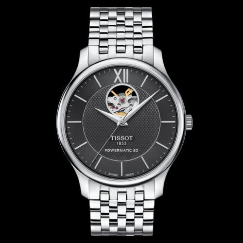 Tissot Tradition Powermatic 80 Open Heart 40 Stainless Steel / Black / Bracelet