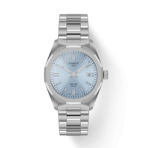 Tissot PRC 100 Solar Quartz 34 Stainless Steel / Ice Blue