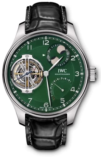 IWC Schaffhausen Portugieser Constant-Force Tourbillon Double Moon Platinum / Green