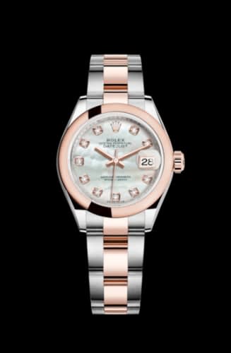 Rolex Lady-Datejust 28 Rolesor Rose Domed / Oyster / MOP