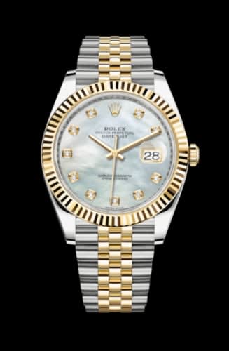 Rolex Datejust 41 Rolesor Yellow Fluted / Jubilee / MOP - Diamond