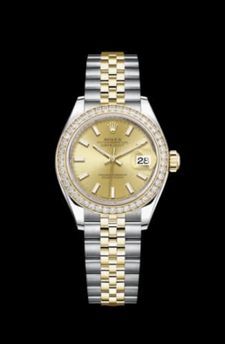 Rolex Lady-Datejust 28 Rolesor Yellow Diamond / Jubilee / Champagne