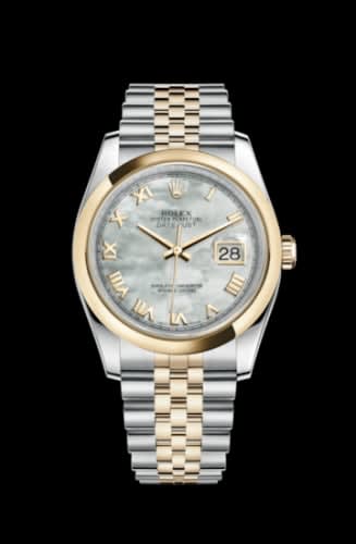 Rolex Datejust 36 Rolesor Yellow Domed / Jubilee / MOP Roman