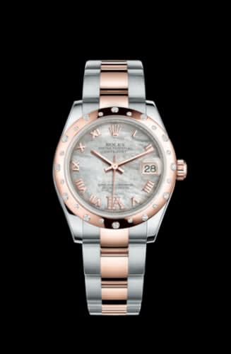Rolex Datejust 31 Rolesor Everose Domed Diamond / Oyster / MOP Roman
