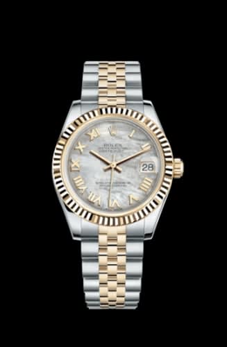 Rolex Datejust 31 Rolesor Yellow Fluted / Jubilee / MOP Roman