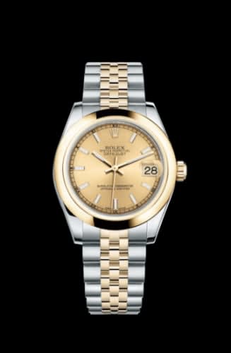 Rolex Datejust 31 Rolesor Yellow Domed / Jubilee / Champagne