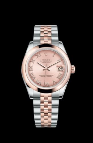 Rolex Datejust 31 Rolesor Everose Domed / Jubilee / Pink Roman