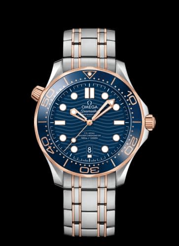 Omega Seamaster Diver 300M Master Co-Axial 42 Stainless Steel / Sedna Gold / Blue / Bracelet