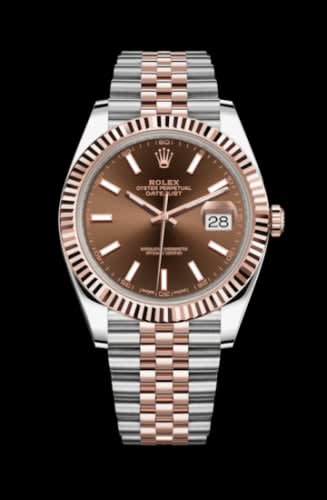 Rolex Datejust 41 Rolesor Everose Fluted / Jubilee / Chocolate