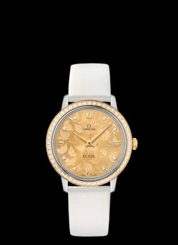 Omega De Ville Prestige Quartz 32.7 Butterfly Stainless Steel / Yellow Gold / Diamond