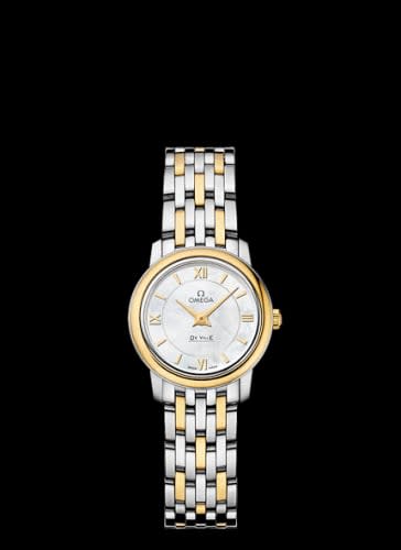 Omega De Ville Prestige Quartz Ladies 24.5 Stainless Steel / Yellow Gold / MOP / Bracelet