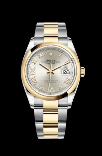 Rolex Datejust 36 Stainless Steel / Yellow Gold / Smooth / Silver Roman Diamond / Oyster