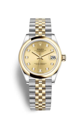 Rolex Datejust 31 Stainless Steel/ Yellow Gold / Domed / Champagne - Diamond / Jubilee