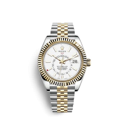 Rolex Sky-Dweller Stainless Steel / Yellow Gold / White / Jubilee