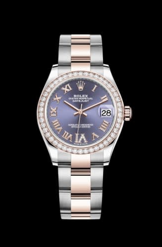 Rolex Datejust 31 Stainless Steel/ Rose Gold / Diamond / Aubergine - Roman / Oyster