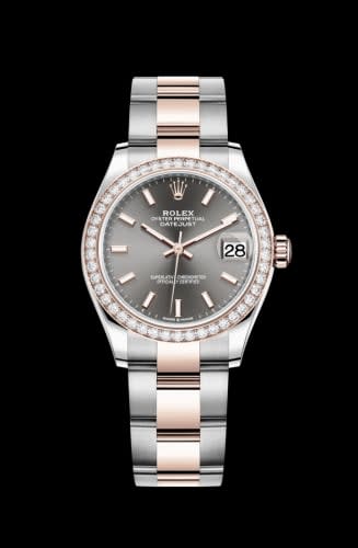 Rolex Datejust 31 Stainless Steel/ Rose Gold / Diamond / Grey / Oyster