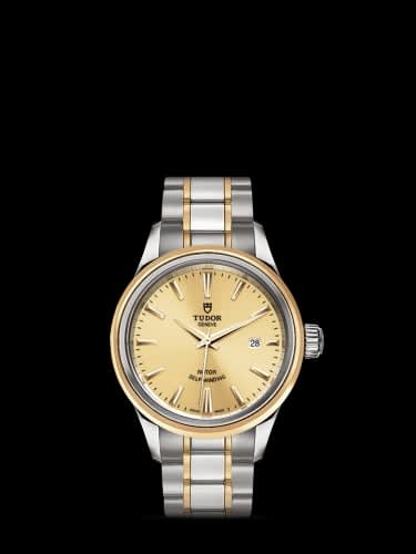 Tudor Style 28 Stainless Steel / Yellow Gold / Champagne / Bracelet