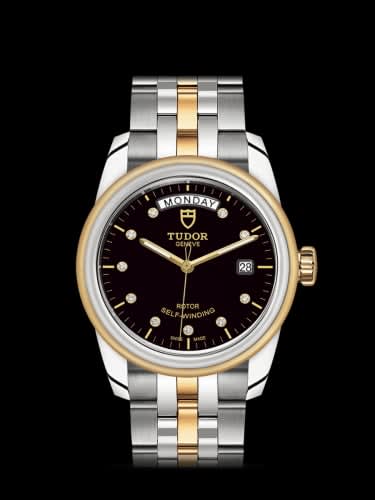 Tudor Glamour Day + Date Stainless Steel / Yellow Gold / Black-Diamond / Bracelet