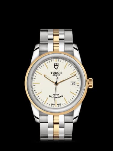 Tudor Glamour Date 36 Stainless Steel / Yellow Gold / Opaline / Bracelet