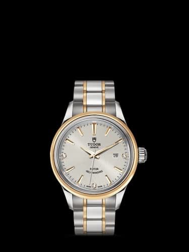 Tudor Style 28 Stainless Steel / Yellow Gold / Silver-Diamond / Bracelet