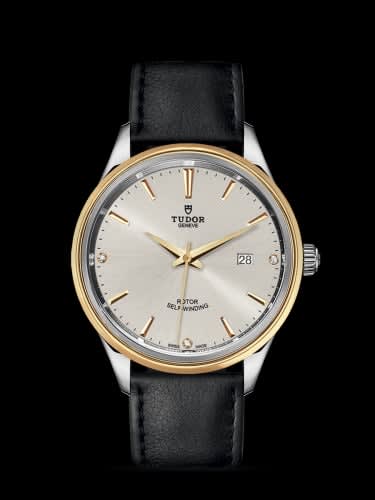 Tudor Style 41 Stainless Steel / Yellow Gold / Silver-Diamond / Strap