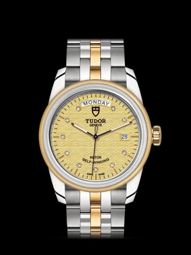 Tudor Glamour Day + Date Stainless Steel / Yellow Gold / Jacquard Champagne-Diamond / Bracelet