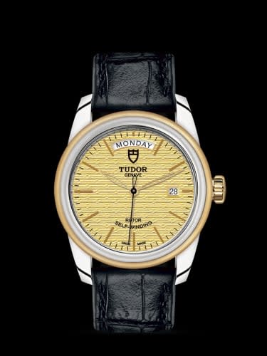 Tudor Glamour Day + Date Stainless Steel / Yellow Gold / Jacquard Champagne / Strap