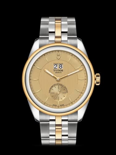 Tudor Glamour Double Date Stainless Steel / Yellow Gold / Champagne/ Bracelet