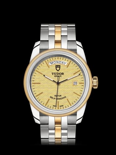 Tudor Glamour Day + Date Stainless Steel / Yellow Gold / Jacquard Champagne / Bracelet