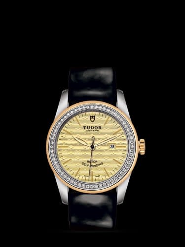 Tudor Glamour Date 31 Stainless Steel / Yellow Gold / Diamond / Jacquard Champagne / Strap